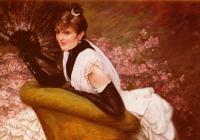 Tissot, James - Portrait De Femme A L-Eventail